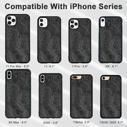 Aesthetic Topographic Map Phone Case Compatible - Image 4