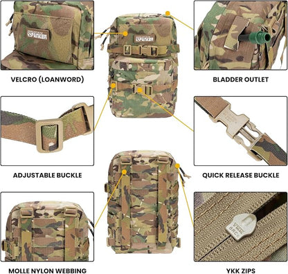 EXCELLENT ELITE SPANKER Tactical MOLLE Hydration Backpack Water Bladder Carrier - Image 3