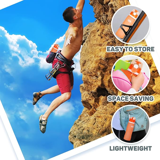 Kemier Collapsible Silicone Water Bottles-750ML, Medical Grade, BPA Free Travel - Image 3