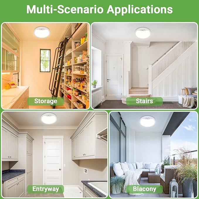 zemty 7inch Small Motion Sensor Ceiling Lights Wired, 15W 1500lm 3CCT/3 - Image 6