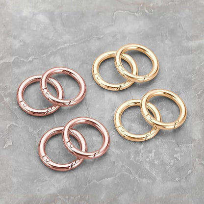 Gkeygo Key Ring Clip, 4/5 Inch Keychain Rings, 8 Pack Round Carabiner Clip - Image 7