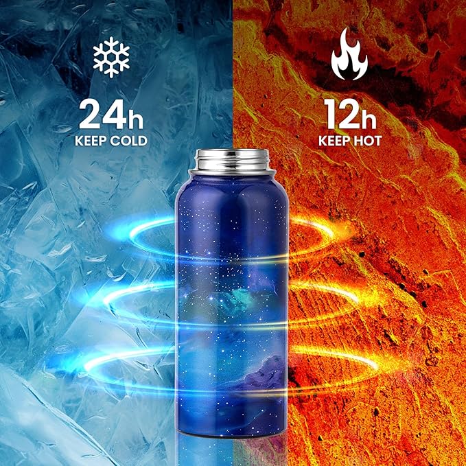RAYMYLO Insulated Water Bottle 32 oz, Triple Wall Vacuum Stainless Steel - Image 3