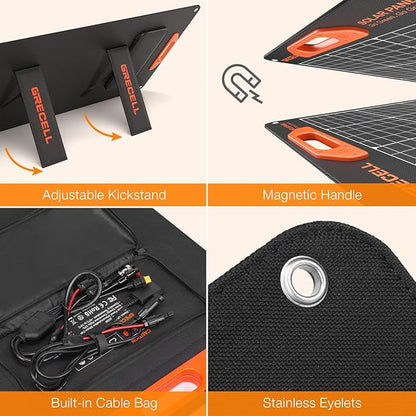 200W Portable Solar Panel for Power Station Generator, 12V/24V Flexible - Image 6