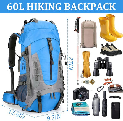 75L Hiking Backpack with Rain Cover Waterproof Camping Backpack Shoes Warehouse - Image 4
