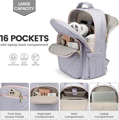 LOVEVOOK Laptop Backpack for Women 17.3 inch, Cute Womens Travel Backpack Purse - Image 2