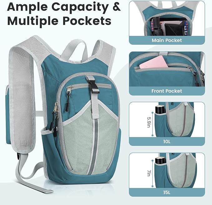 Small Hiking Backpack 10L-Lightweight Packable Foldable Backpack - Image 2