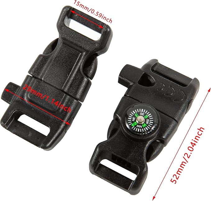 10 PCS Emergency Whistle Buckle come - Image 2