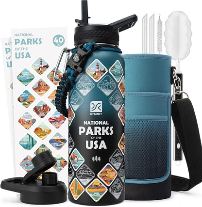 DYSANKY National Parks Water Bottle – 40 oz Insulated Stainless Steel Bottle by DYSANKY