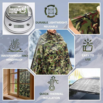 SecuCaptain Survival Emergency Thermal Blankets: Thicken 28um Space Mylar - Image 4