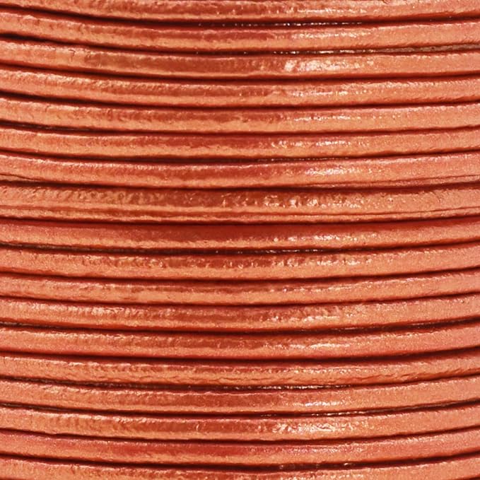 Mandala Crafts Round Genuine Copper Leather Cord - Image 3