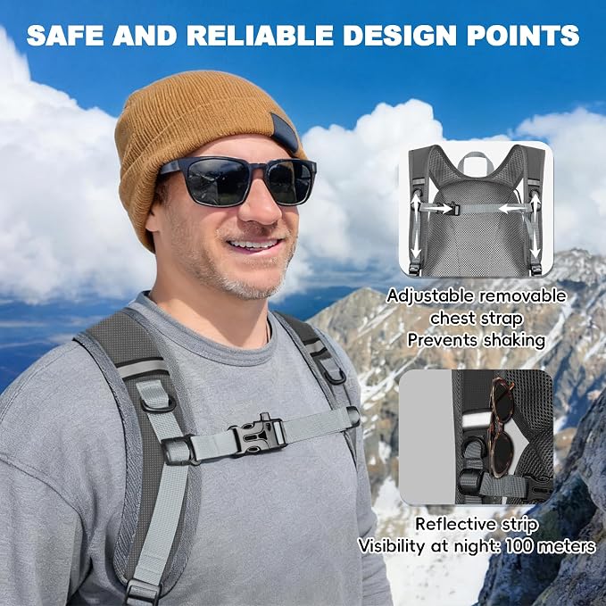 Seektop 20L Foldable Waterproof Hiking Backpack, Ultralight Small Lightweight - Image 8