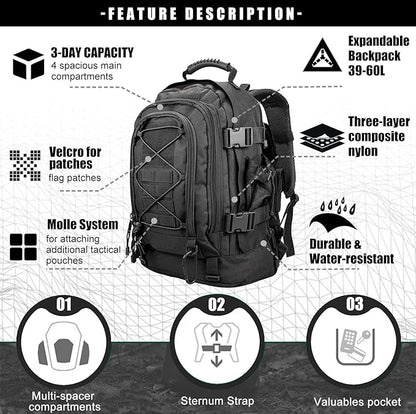 Miramrax Tactical Backpack Military Army Daypack - Image 4
