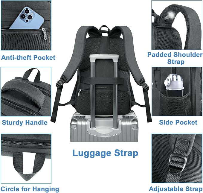 MATEIN Lunch Backpack for Men Work, Sturdy 17 Inch Laptop Backpack - Image 6