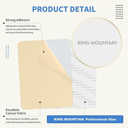 KING MOUNTAIN Canvas Repair Patch 9 x11 Inch 2 Pcs Self-Adhesive Waterproof - Image 3
