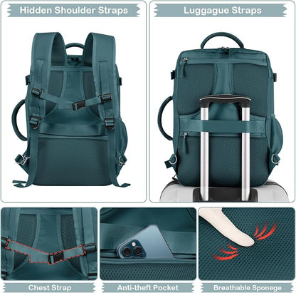 Hanples Personal Item Backpack, Travel Backpack - Image 7