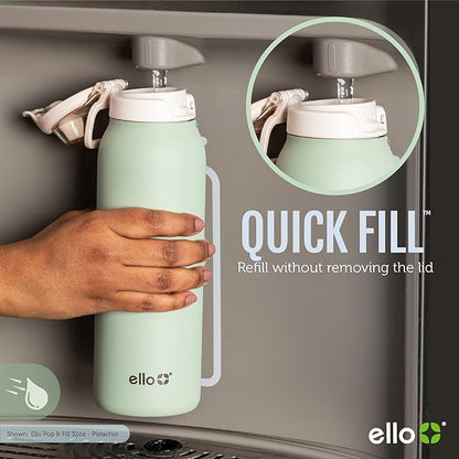 Ello Pop & Fill 40oz Stainless Steel Water Bottle - Image 2