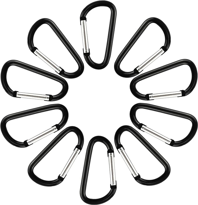 SWATOM Aluminum Carabiner Clip Snap Hook Keyring 1.5/1.9/2.2/2.4/2.8 Inch - Image 3