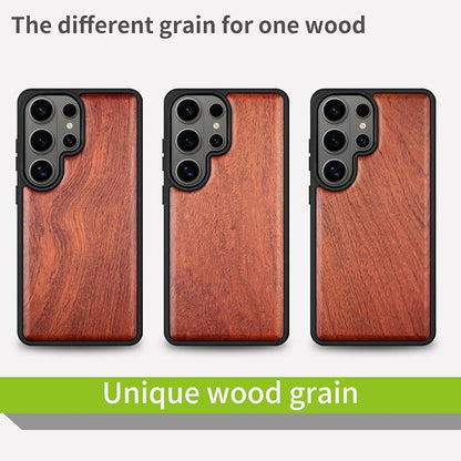 Carveit Magnetic Wooden Case for Samsung Galaxy S26 Ultra Case 2026, TPU - Image 7