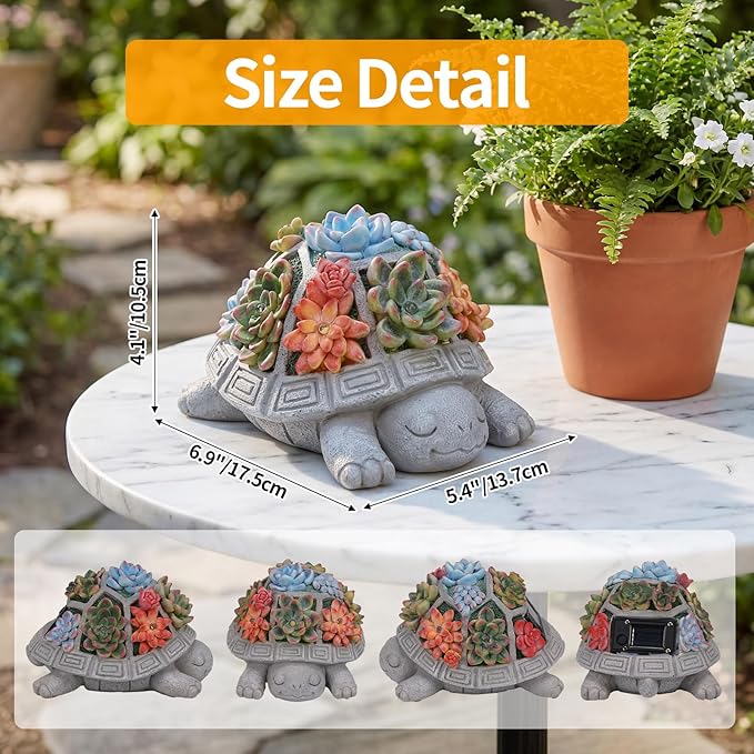 Solar Turtle Garden Outdoor Decor - Image 3