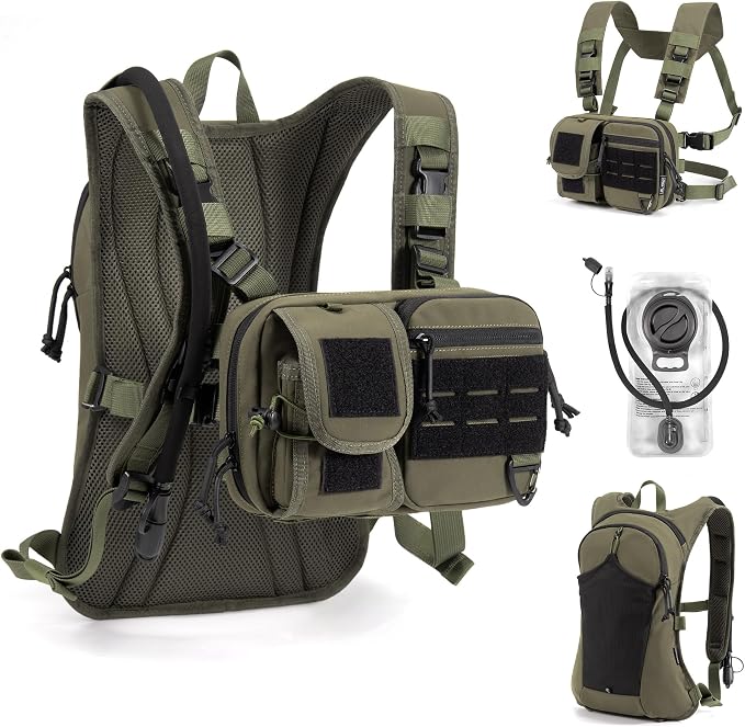 2-in-1 Hydration Backpack & Tactical Chest Pack by CLTAC