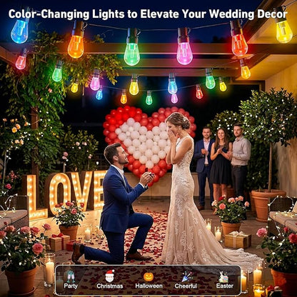 Outdoor String Lights, 200FT Smart RGB+IC Patio Lights - Image 5