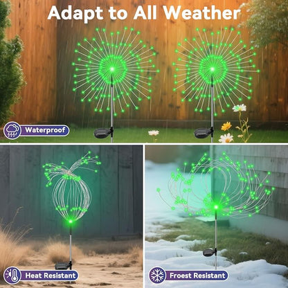 Garden Outdoor Lights, 2 Pack 120 LED Solar Garden Lights Fairy Lights Outdoor - Image 3