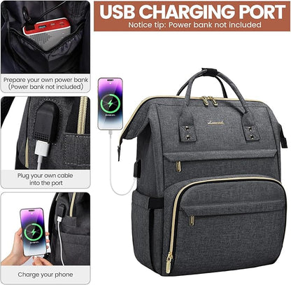 LOVEVOOK Laptop Backpack for Women, 18 Inch Professional Womens Travel Backpack - Image 3