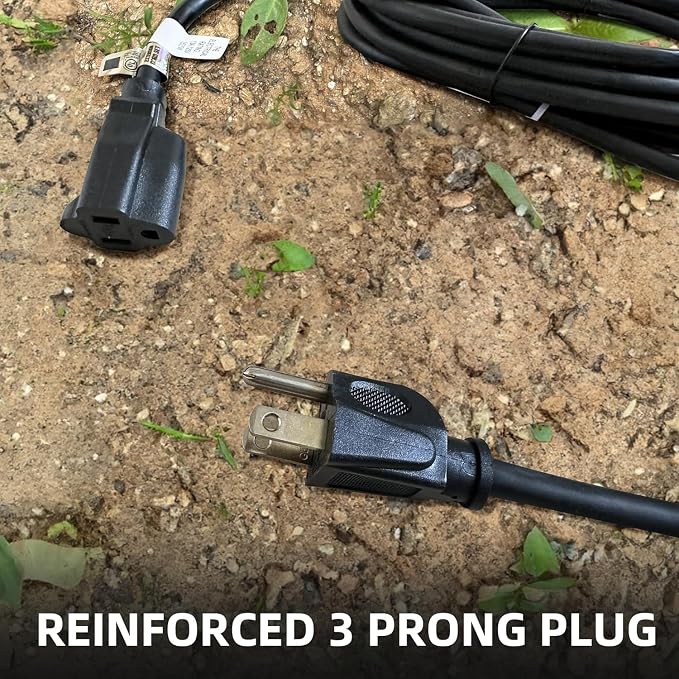 YOJOE Indoor Outdoor Extension Cord, 3 Prong 10A Weatherproof Power Cord - Image 5
