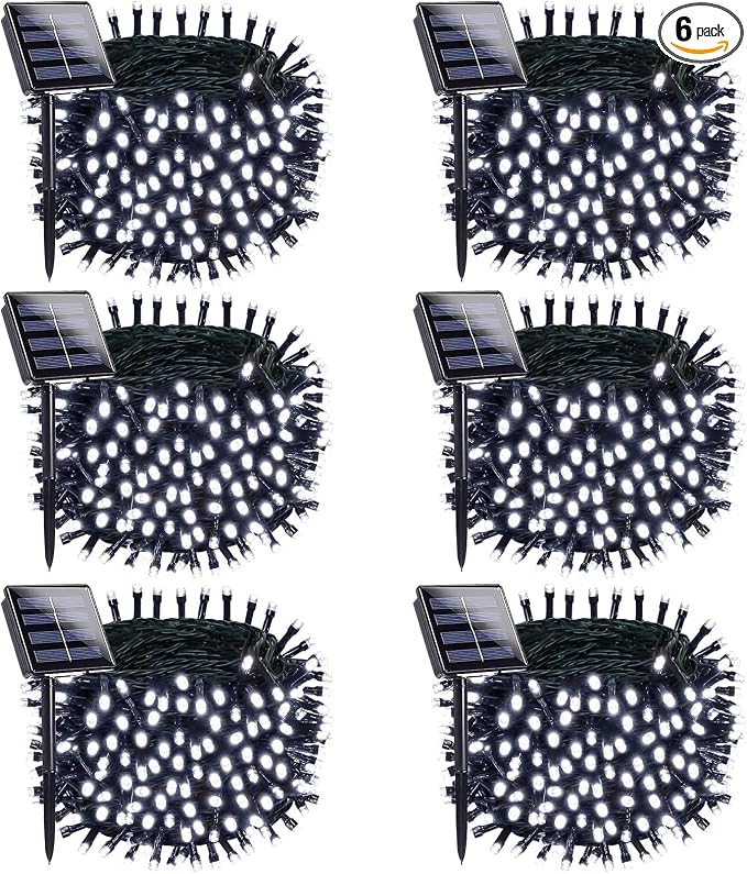 OZS 6 Pack 480LED Solar String Lights by OZS