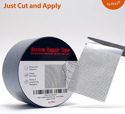 by.RHO Screen Repair Tape, Extra Wide, Adhesive & Waterproof, Fiberglass - Image 7