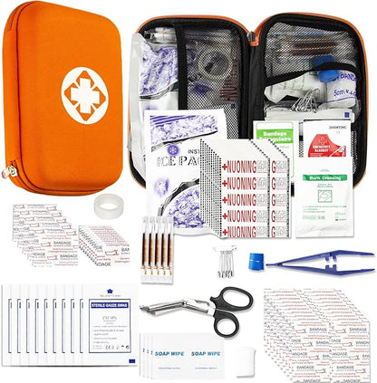 First Aid Kit Emergency Kit Camping Essentials Car-Home Orange First-Aid Bag by HOME