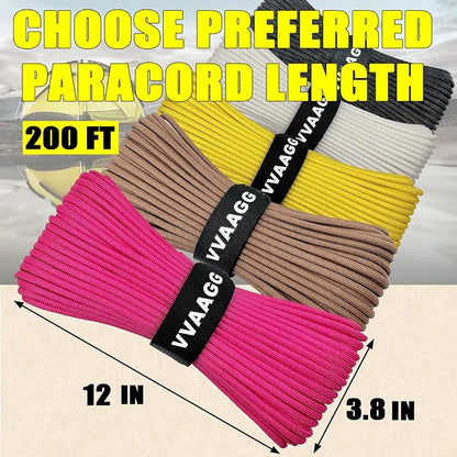 VVAAGG 1000 Pink Paracord 200FT Utility Parachute Cord 4mm Nylon String12 - Image 4