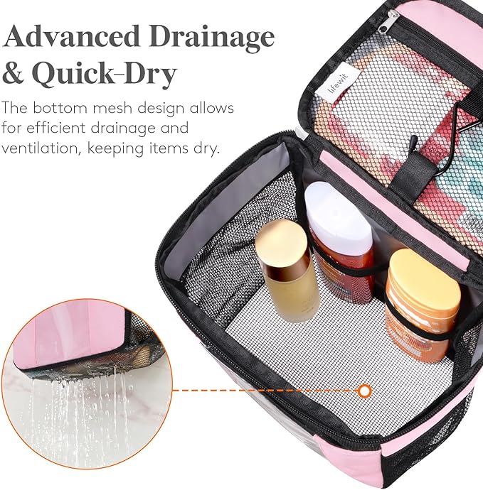 Lifewit Mesh Shower Caddy Bag Portable, Quick Dry Hanging Bathroom Organizer - Image 5