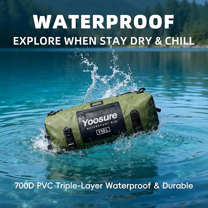 110L Waterproof Duffel Bag 35IN - Image 6