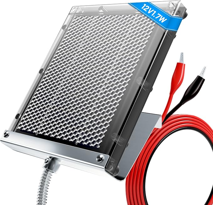 POWOXI 12V 1.7W Solar Panel for Deer Feeder Waterproof Solar Battery Charger by POWOXI