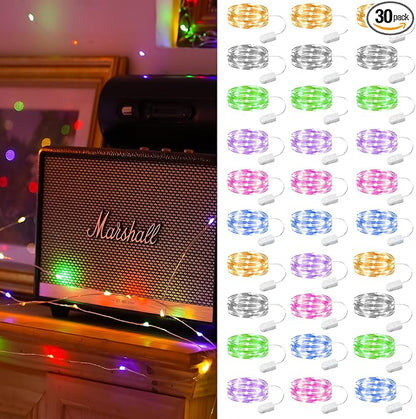 ZSJWL 30 Pack Multicolor Fairy Lights Battery Operated, 7FT 20LED Mini Starry by ZSJWL