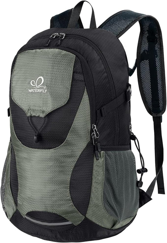 WATERFLY Lightweight Packable Hiking Backpack: 30L Foldable Travel Daypack by Waterfly