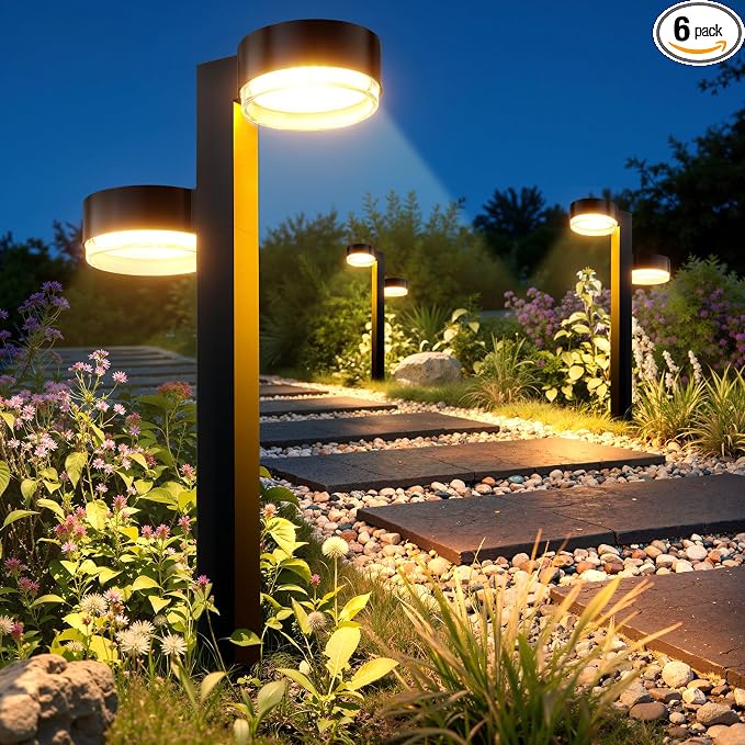 Solar Pathway Lights Outdoor Waterproof, 6 Pack Dual-Head Solar Lights Outdoor by Unknown