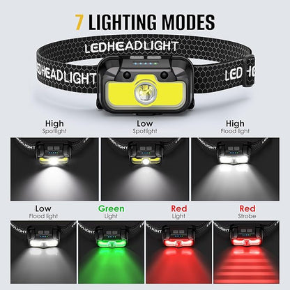 HOKOILN 2-Pack LED Headlamp Rechargeable - Image 5