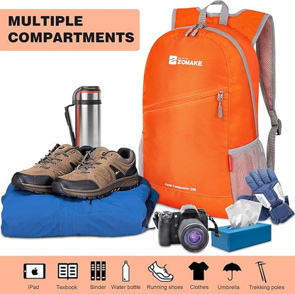 ZOMAKE Lightweight Packable Backpack, Foldable Backpacks Small Daypack - Image 3