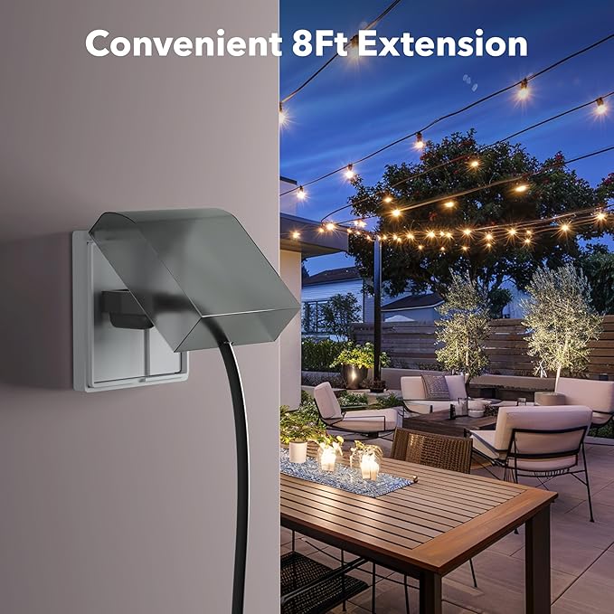 BN-LINK 8 ft Indoor/Outdoor Extension Cord 16/3 SJTW, Water & Weather Resistant - Image 6