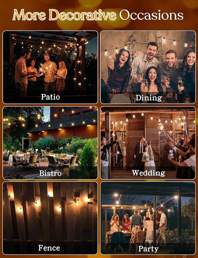 YOYONACY 50 FT Outdoor String Lights - Image 7