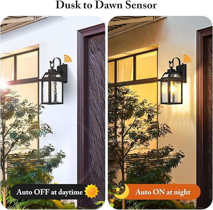 BesLowe Dusk to Dawn Outdoor Wall Lights, Exterior Lighting Fixtures Wall Mount - Image 2