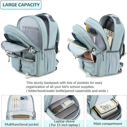 Lohol Multi-Pocket Backpack for School College Travel, Heavy Duty Big Bookbag - Image 4