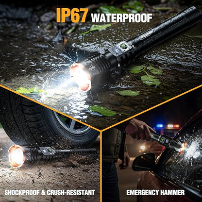 WdtPro Rechargeable LED Flashlights High Lumens, Super Bright 90000LM - Image 8