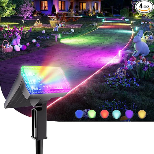 1 Pack Solar Outdoor Lights Waterproof IP67, Spotlights 6 Colors Changing+10 by Professionalproductionofsolarlightsoutdoor%EF%BC%9A%EF%BC%89