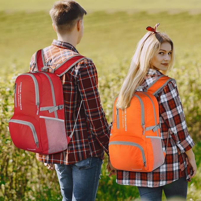 ZOMAKE Lightweight Packable Backpack, 35L Light Foldable Hiking Backpacks Water - Image 6