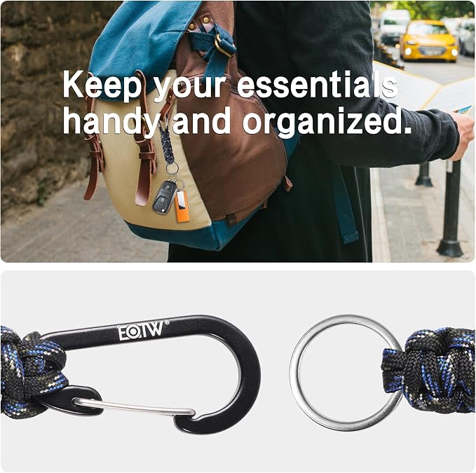 EOTW Paracord Keychain for Men Women Paracord Carabiner Backpack Keychain - Image 5