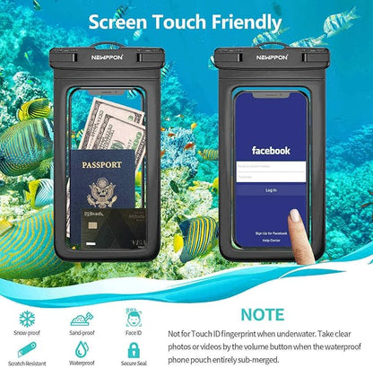 Waterproof Cell Phone Pouch : 4 Pack Float Clear Cell Holder Protector - Image 6