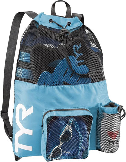TYR Big Mesh Mummy Backpack for Swim, Gym and Workout Gear, 40-Liter Capacity - Image 2